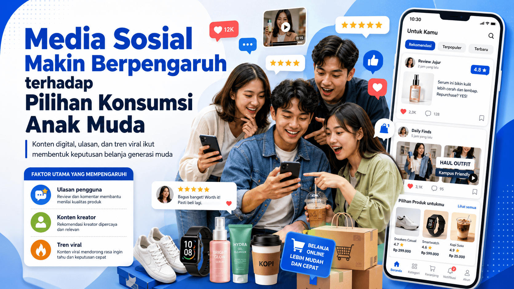 Media Sosial Makin Berpengaruh terhadap Pilihan Konsumsi Anak Muda