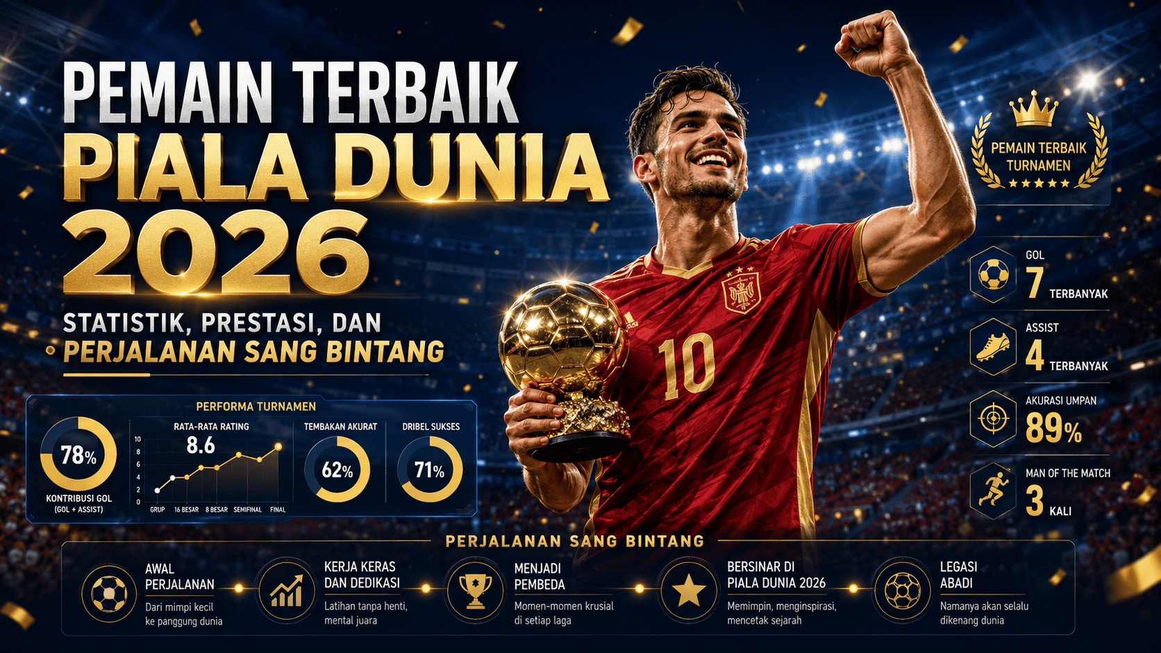 Pemain Terbaik Piala Dunia 2026: Statistik, Prestasi, dan Perjalanan Sang Bintang