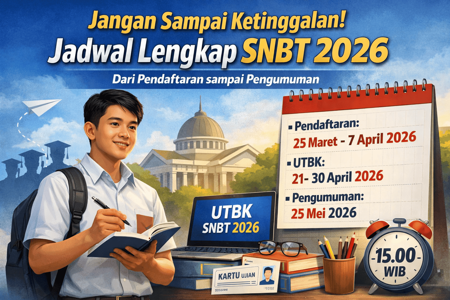 Jangan Sampai Ketinggalan, Ini Jadwal Lengkap SNBT 2026 dari Pendaftaran sampai Pengumuman