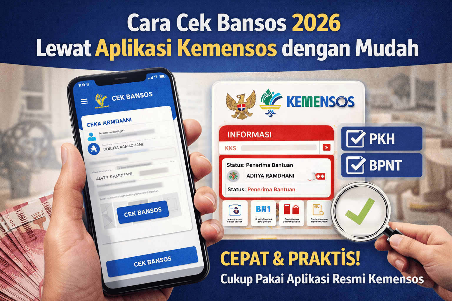Bansos 2026 Sudah Cair? Begini Cara Mudah Mengeceknya via Aplikasi Kemensos