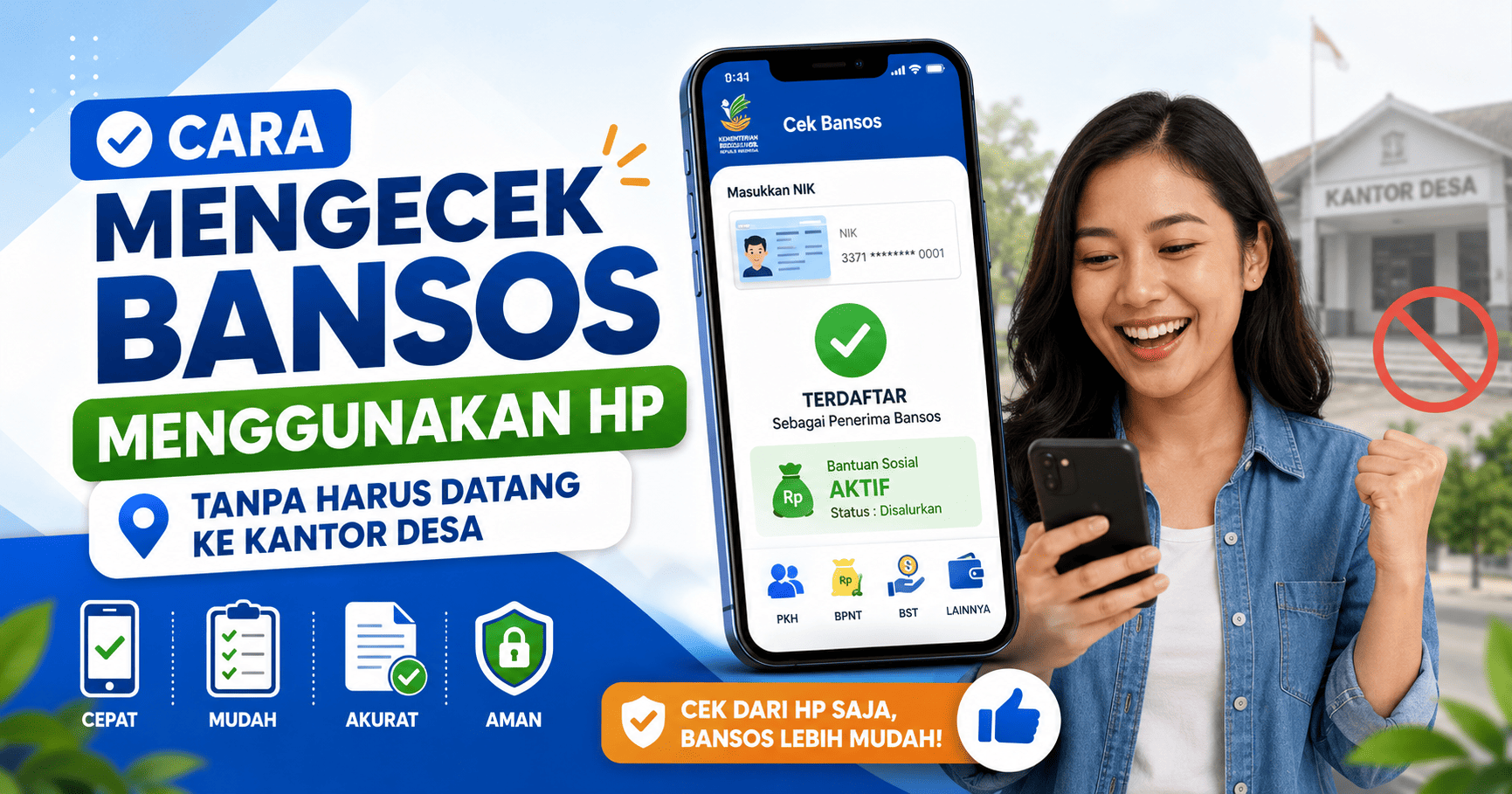 Cara Mengecek Bansos Menggunakan HP Tanpa Harus Datang ke Kantor Desa