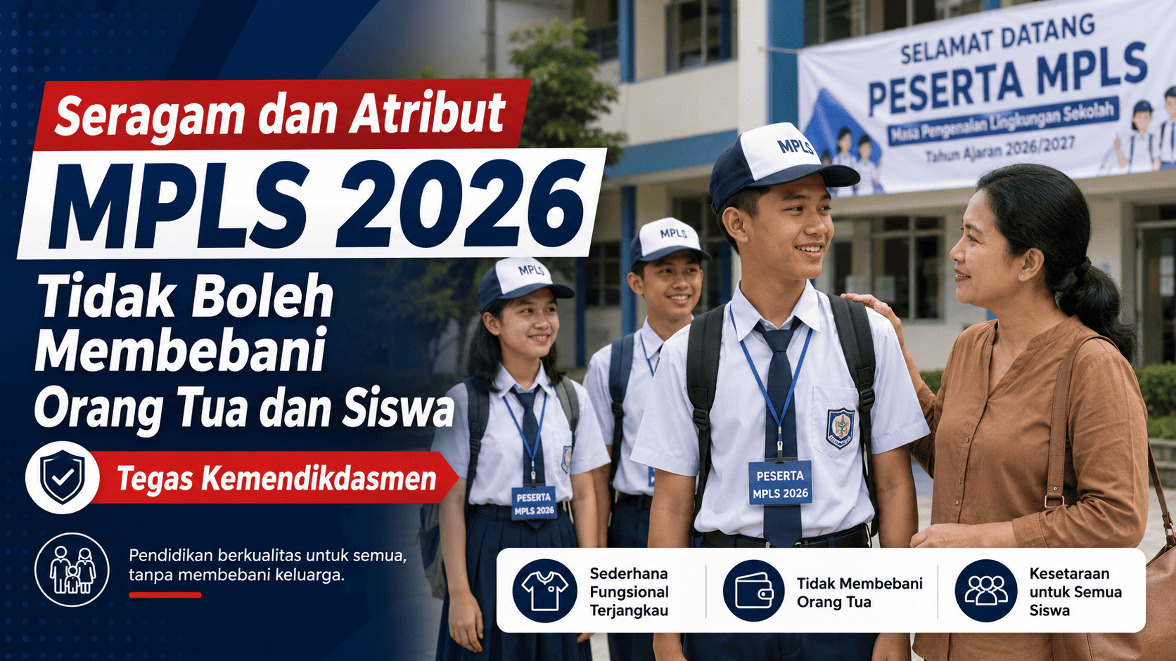 Seragam dan Atribut MPLS 2026 Tidak Boleh Membebani Orang Tua dan Siswa, Tegas Kemendikdasmen
